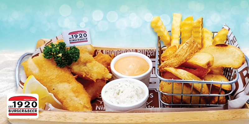 รับฟรี เปาะเปี้ยะผักโขมชีส เมื่อสั่งอาหารครบ 800 บาท ที่ร้าน Est.1920 Burger & Beer