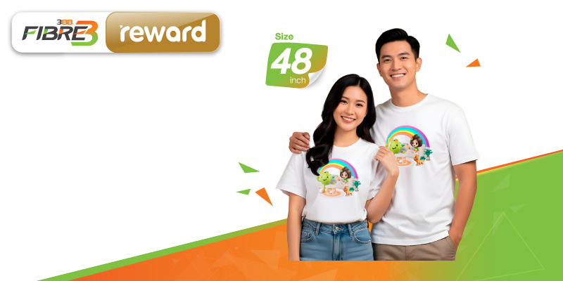 เสื้อยืดคอกลม ขนาดอก 48 นิ้ว
